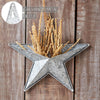 Mayflower Market Wall Hanging Faceted Metal Star Galvanized Wall Hanging w/ Pocket 12x12