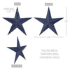 Mayflower Market Wall Hanging Faceted Metal Star Navy Wall Hanging 24x24
