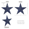 Mayflower Market Wall Hanging Faceted Metal Star Navy Wall Hanging 8x8