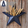 Mayflower Market Wall Hanging Faceted Metal Star Navy Wall Hanging w/ Pocket 12x12