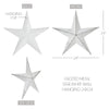 Mayflower Market Wall Hanging Faceted Metal Star White Wall Hanging 24x24