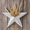 Faceted Metal Star White Wall Hanging w/ Pocket 12x12 - The Village Country Store 