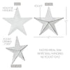 Mayflower Market Wall Hanging Faceted Metal Star White Wall Hanging w/ Pocket 12x12