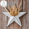 Mayflower Market Wall Hanging Faceted Metal Star White Wall Hanging w/ Pocket 12x12