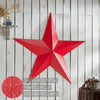 Mayflower Market Wall Hanging Metal Star Distressed Barn Red 48x48