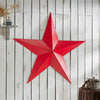Mayflower Market Wall Hanging Metal Star Distressed Barn Red 48x48