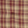 Oak & Asher Chair Pad Beckham Red Black Tan Plaid Chair Pad with Ties - 15.5x17 Rustic Farmhouse Stuffed Seat Cushion