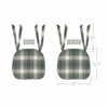 Oak & Asher Chair Pad Deep Moss Green Plaid Cotton Chair Pad - 15.5x17 Cushioned Seat Cushion - VHC Brands