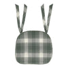 Oak & Asher Chair Pad Deep Moss Green Plaid Cotton Chair Pad - 15.5x17 Cushioned Seat Cushion - VHC Brands