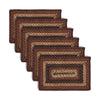 Oak & Asher Placemat Beckham Jute Rect Placemat Set of 6 12x18