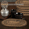 Oak & Asher Placemat Espresso Jute Oval Placemat Set of 6 10x15