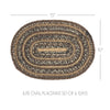 Oak & Asher Placemat Espresso Jute Oval Placemat Set of 6 10x15