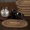 Oak & Asher Placemat Espresso Jute Oval Placemat Set of 6 10x15