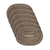 Oak & Asher Placemat Espresso Jute Oval Placemat Set of 6 10x15