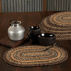 Oak & Asher Placemat Espresso Jute Oval Placemat Set of 6 12x18