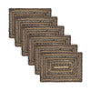 Oak & Asher Placemat Espresso Jute Rect Placemat Set of 6 10x15