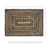 Oak & Asher Placemat Espresso Jute Rect Placemat Set of 6 10x15