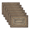Oak & Asher Placemat Espresso Jute Rect Placemat Set of 6 12x18