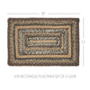 Oak & Asher Placemat Espresso Jute Rect Placemat Set of 6 12x18