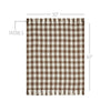 Oak & Asher Throw Cocoa Brown Woven Check Throw Blanket with Fringe 50x60
