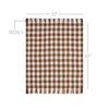 Oak & Asher Throw Dark Amber Woven Check Throw Blanket with Fringe 50x60