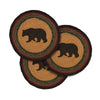 Oak & Asher Trivet Wyatt Stenciled Bear Jute Trivet 8 Set of 3