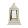 Metal Lantern Antique White Tealight Holder 7x4.5x4.5 - The Village Country Store 