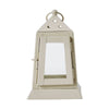 Metal Lantern Antique White Tealight Holder 7x4.5x4.5 - The Village Country Store 