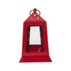 Metal Lantern Barn Red Tealight Holder 7x4.5x4.5 - The Village Country Store 