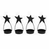 Star Tealight Holder Black Set of 4 4x1.75x1.75 - The Village Country Store 