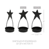 Star Tealight Holder Black Set of 4 4x1.75x1.75 - The Village Country Store 