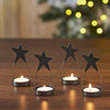 Star Tealight Holder Black Set of 4 4x1.75x1.75 - The Village Country Store 