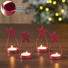 Star Tealight Holder Burgundy Set of 4 4x1.75x1.75 - The Village Country Store 