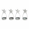 Star Tealight Holder Galvanized Set of 4 4x1.75x1.75 - The Village Country Store 