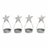 Star Tealight Holder Galvanized Set of 4 4x1.75x1.75 - The Village Country Store 