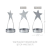 Star Tealight Holder Silver Set of 4 4x1.75x1.75 - The Village Country Store 