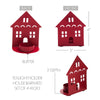 Tealight Holder House Barn Red Set of 4 4.5x3.75x2.25 - The Village Country Store 