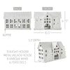 Tealight Holder Metal Village House B Antique White 6.75x10.5x5.5 - The Village Country Store 