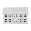 Tealight Holder Metal Village House B Antique White 6.75x10.5x5.5 - The Village Country Store 