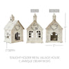 Tealight Holder Metal Village House C Antique Cream 9x5x5 - The Village Country Store 