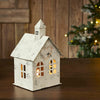 Tealight Holder Metal Village House C Antique Cream 9x5x5 - The Village Country Store 