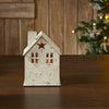 Tealight Holder Metal Village House D Antique Cream 6.75x4.75x4.5 - The Village Country Store 