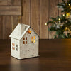 Tealight Holder Metal Village House D Antique Cream 6.75x4.75x4.5 - The Village Country Store 