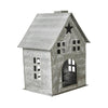 Tealight Holder Metal Village House E Antique Grey 2.75x2.75x2 - The Village Country Store 