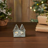 Tealight Holder Metal Village House H Antique Grey 7.25x5.5x4.75 - The Village Country Store 