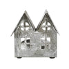 Tealight Holder Metal Village House H Antique Grey 7.25x5.5x4.75 - The Village Country Store 