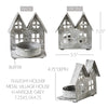 Tealight Holder Metal Village House H Antique Grey 7.25x5.5x4.75 - The Village Country Store 