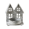 Tealight Holder Metal Village House H Antique Grey 7.25x5.5x4.75 - The Village Country Store 