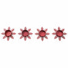 Tealight Holder Snowflake Barn Red Set of 4 0.6x4.13x4.13 - The Village Country Store 