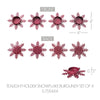 Tealight Holder Snowflake Burgundy Set of 4 0.6x4.13x4.13 - The Village Country Store 